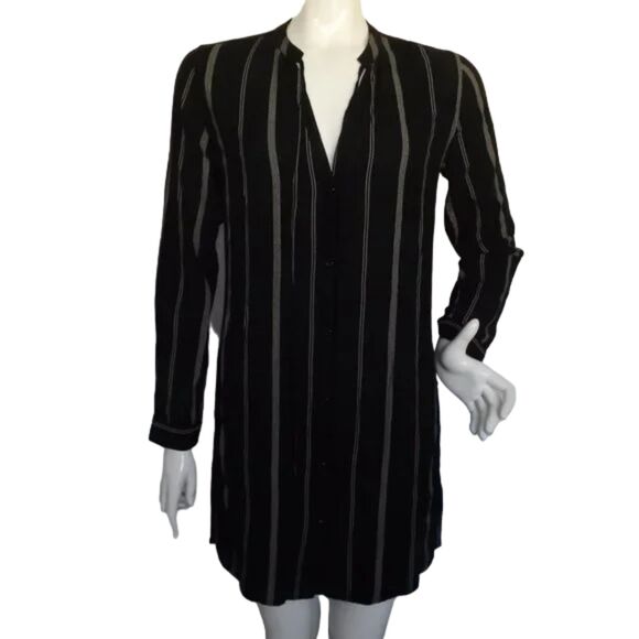 RAILS X REVOLVE Mini Dress, XS, Stephanie, Black/Mocha stripes, Long sleeve - Picture 1 of 16